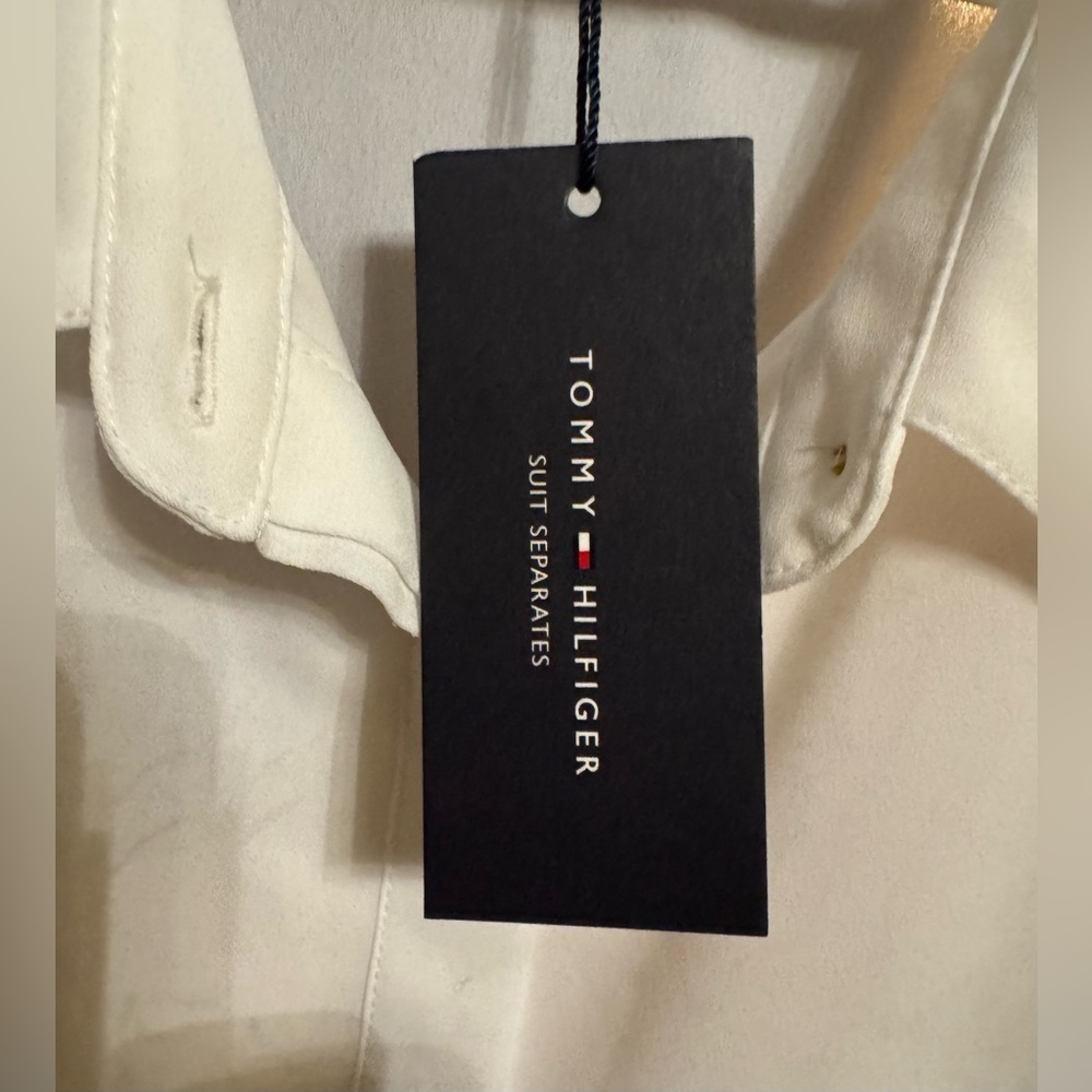 NWT Tommy Hilfiger Ivy Pullover Sleeveless Collared Blouse 4 Buttons Size Large - Picture 10 of 12